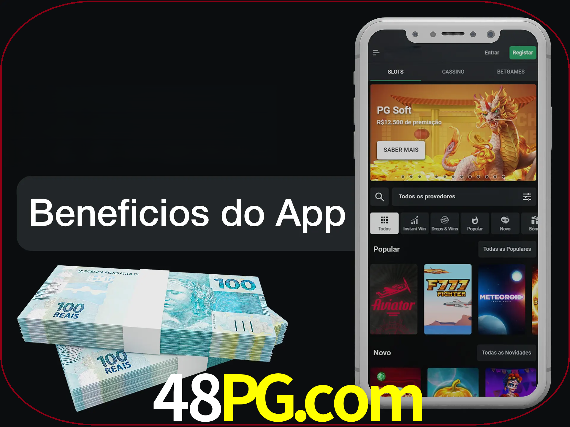Obtenha todos os benefícios usando o aplicativo.