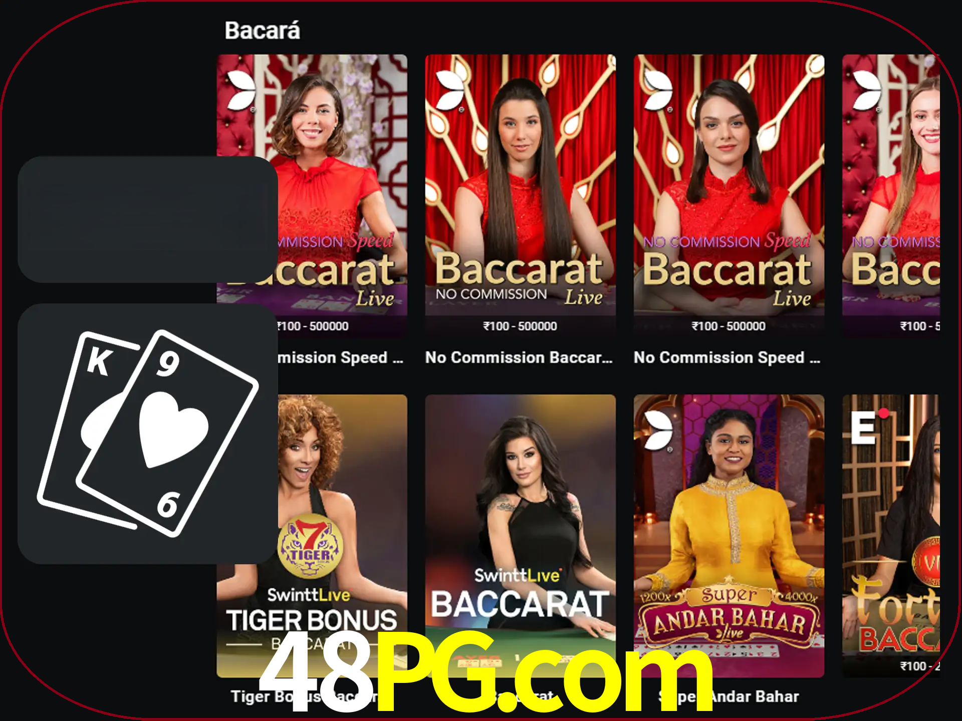 Ganhe muito dinheiro jogando jogos de bacará.