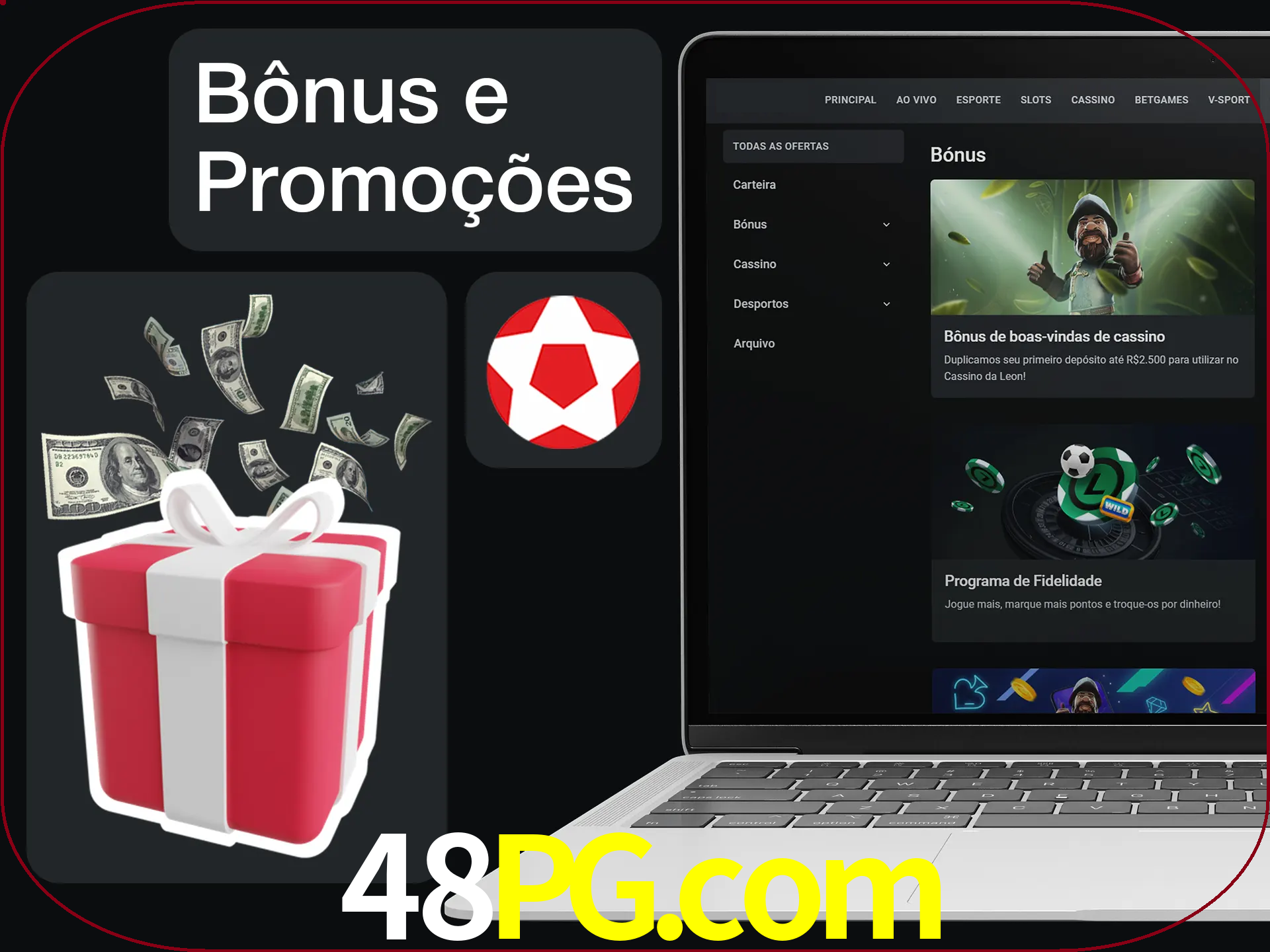 Verifique se há novos bônus e promoções.