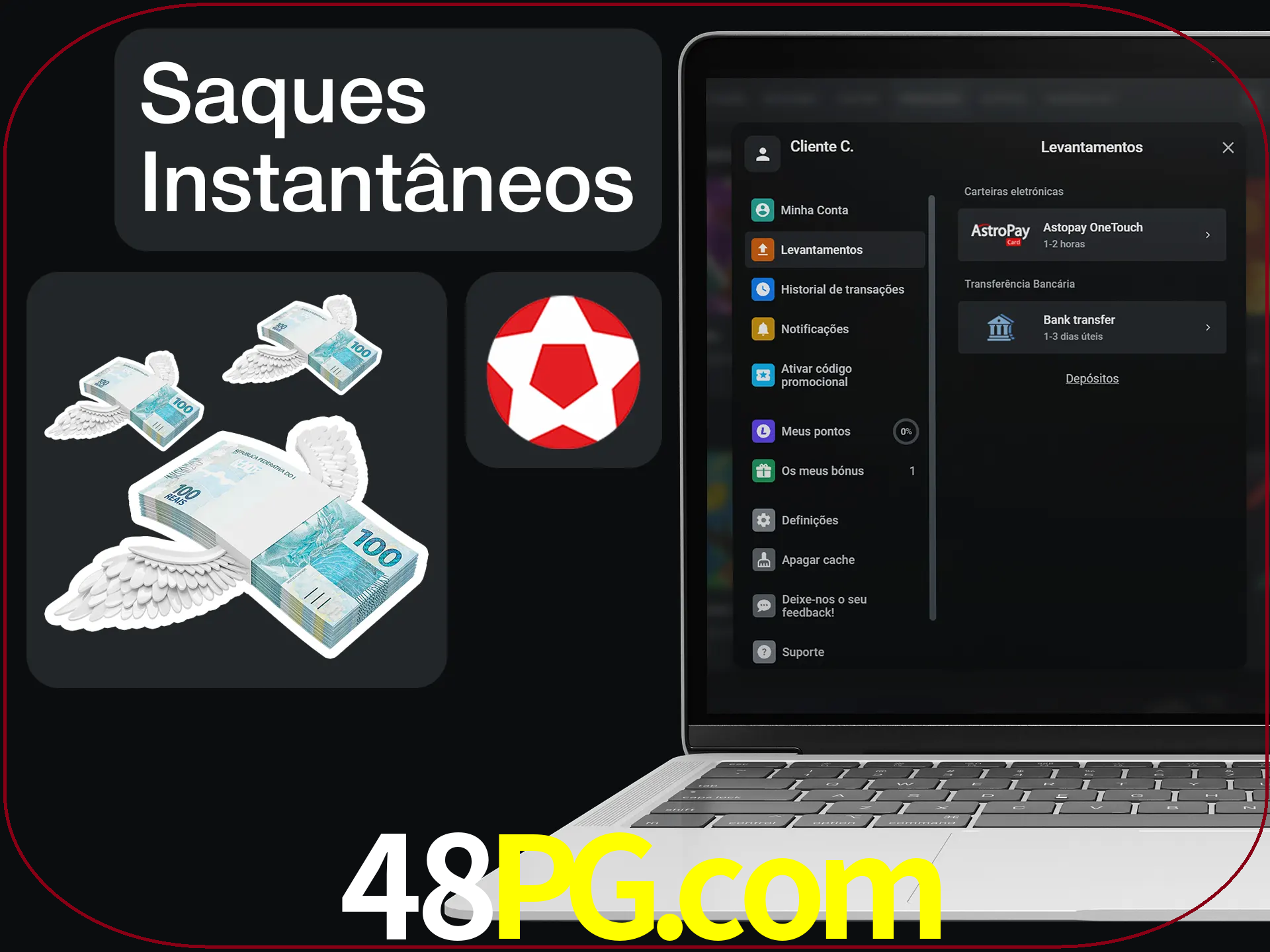 Retirar dinheiro sem nenhum problema.
