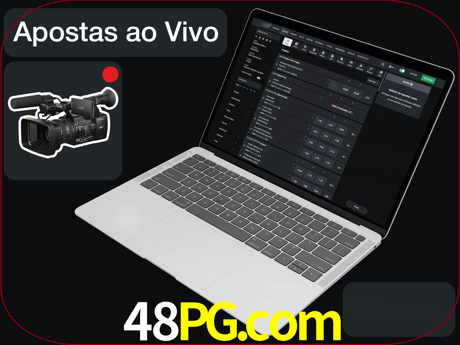 Aposte em formato ao vivo em nosso site.